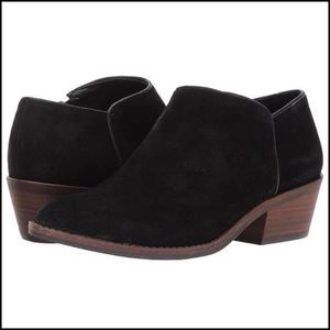 🍀NWT Lucky Brand Womens Black Suede Bootie. Sz 8.5